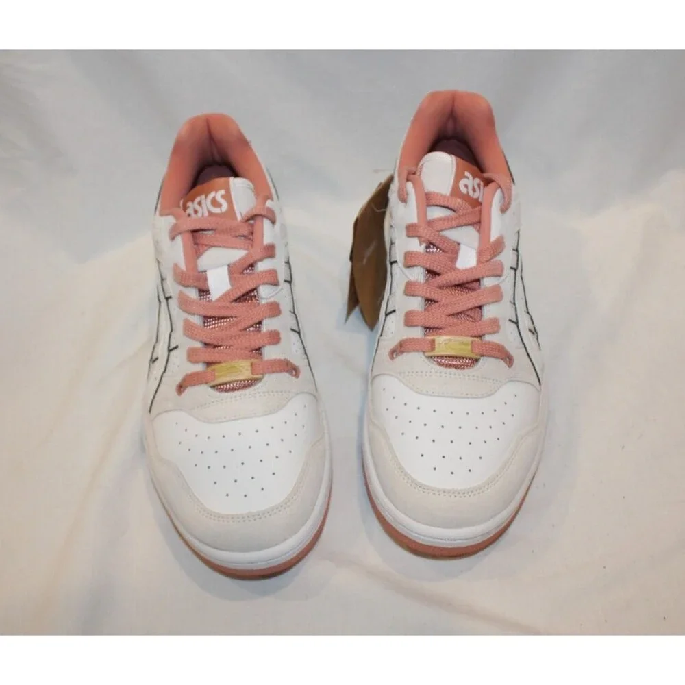 ASICS EX89 Men's Athletic Leather Sneakers Cream White Classic Sneakers NEW 10